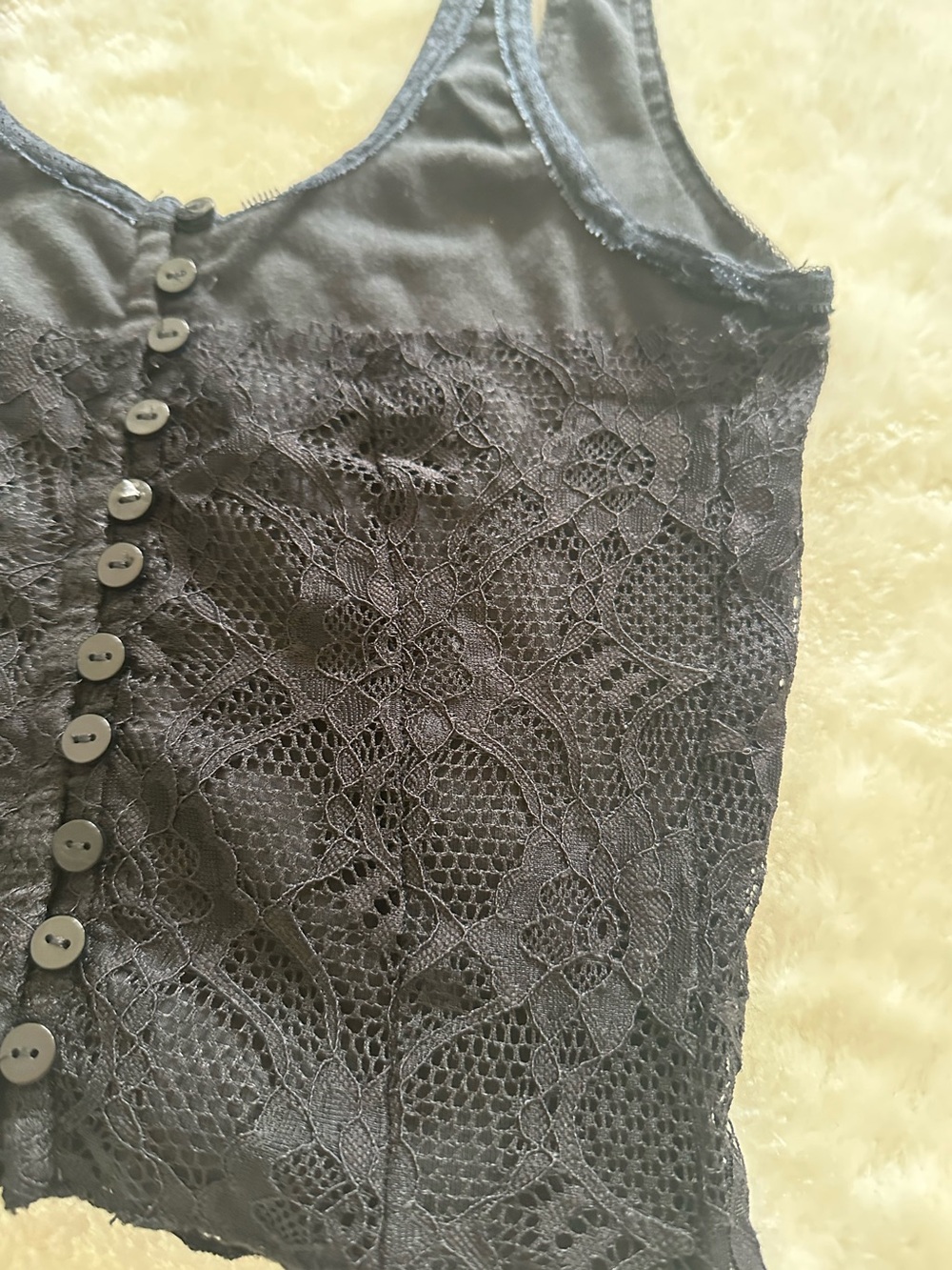 Free People Cosette Corset Reversible Lace
Overlay Cropped Tank Top - Picture 3 of 7